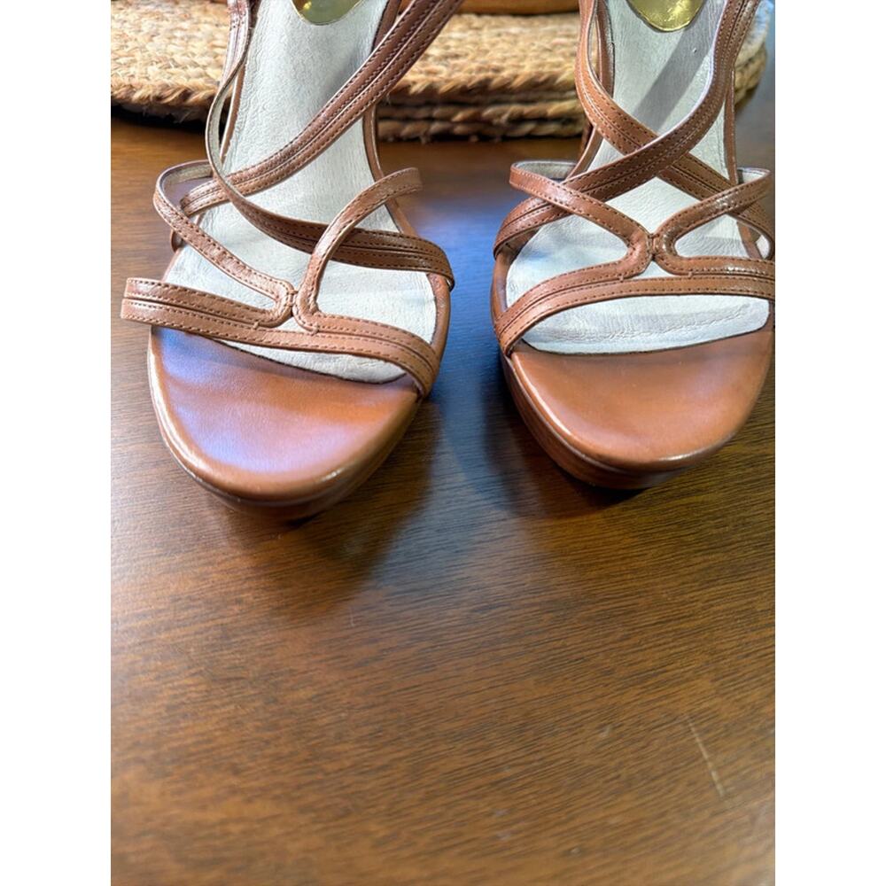 Michael Kors cognac stray heels NWOT 10 508 - Picture 3 of 8